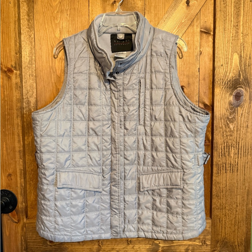 Tally Ho unisex Light Gray Quilted Vest size XL